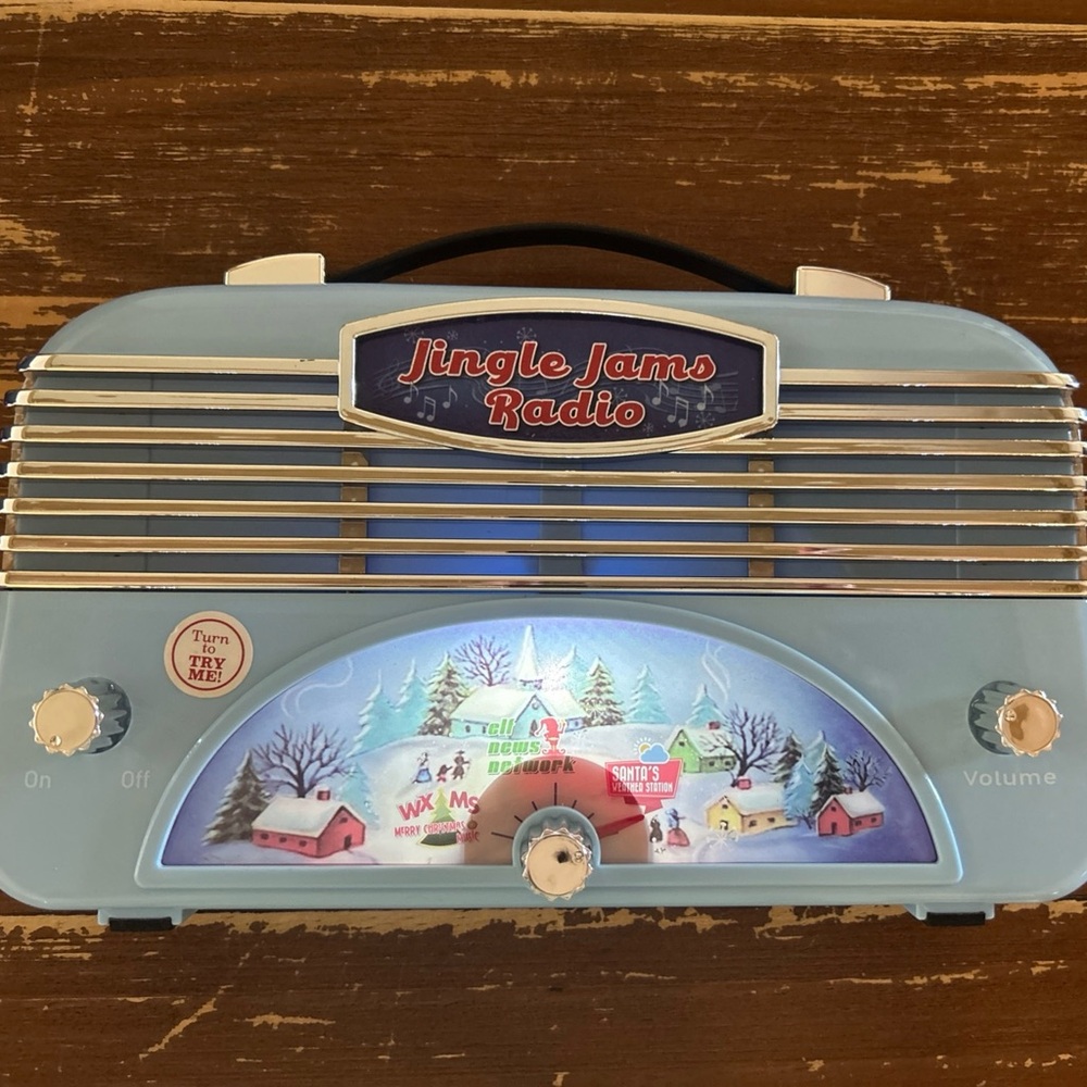 Mr Christmas jingle jams radio plays 9 songs LED holiday works great blue